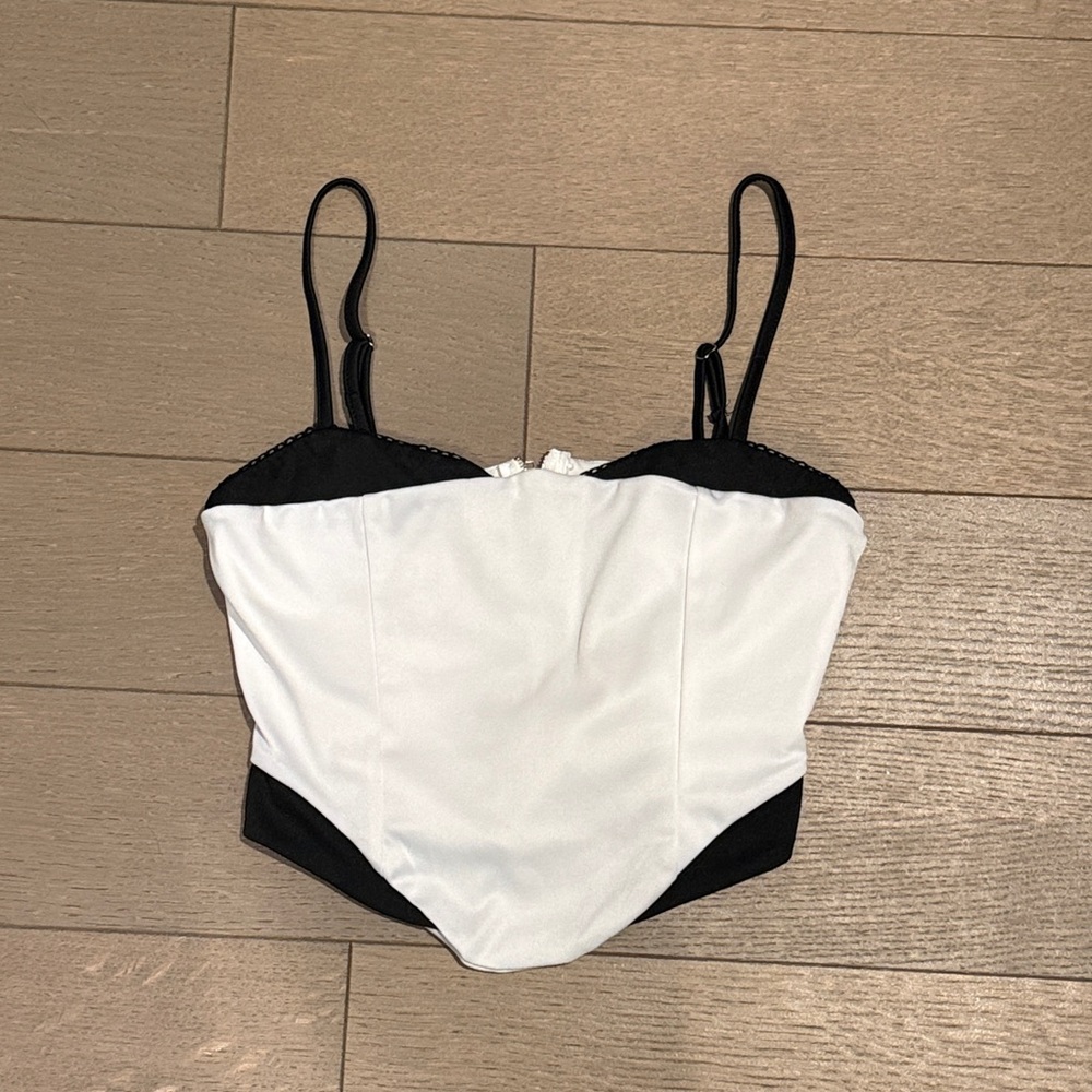 Black and White Spaghetti Strap Top